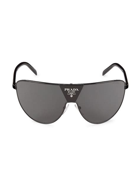 mens prada sunglasses matte grey|prada 37mm rectangular sunglasses.